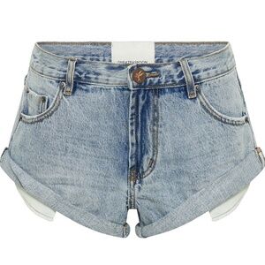 One Teaspoon - Bandits Low Waist Denim Shorts- Ocean Blue - Size 26